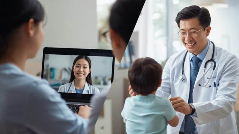 Online Doctor vs In-Person Doctor comparison for pediatric care