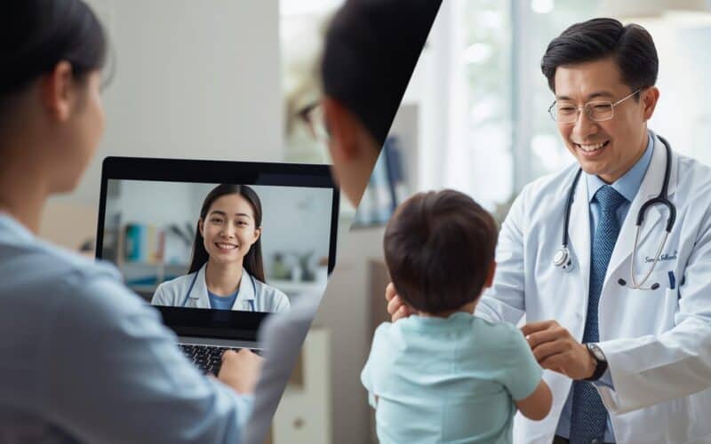 Online Doctor vs In-Person Doctor comparison for pediatric care